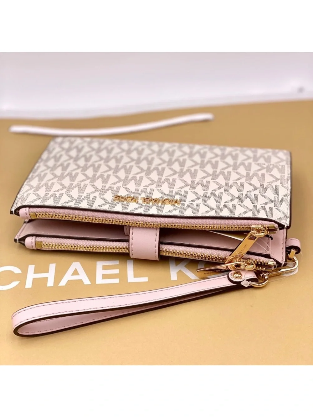 Michael Kors Double Zip Wallet Wristlet